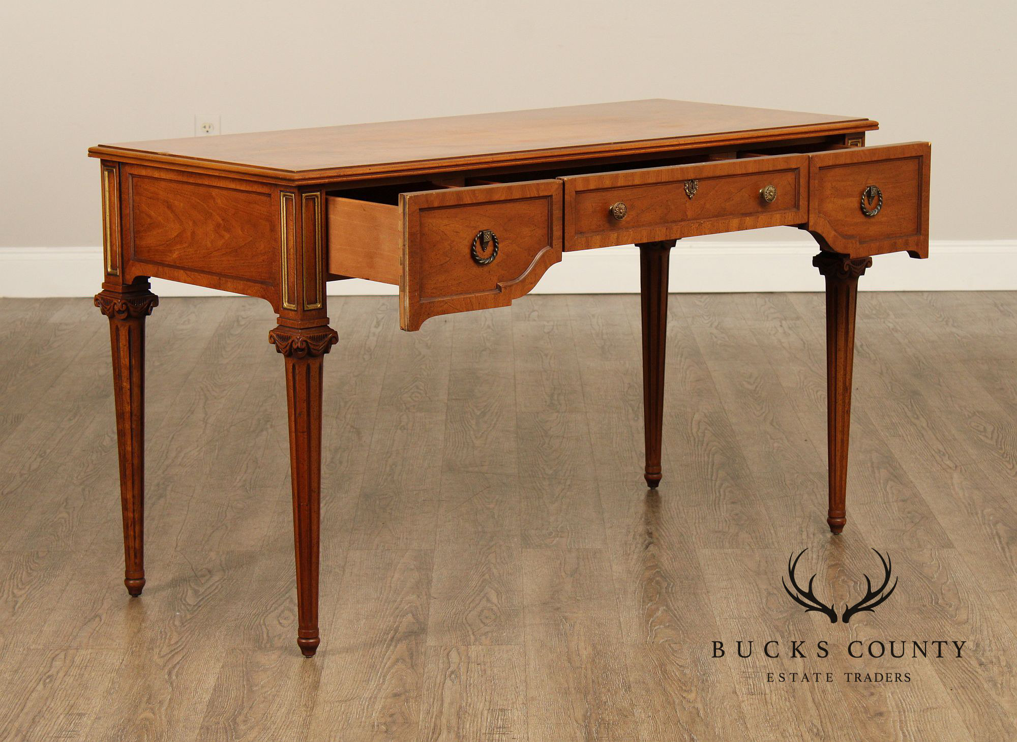 Henredon Neoclassical Style Walnut Writing Desk