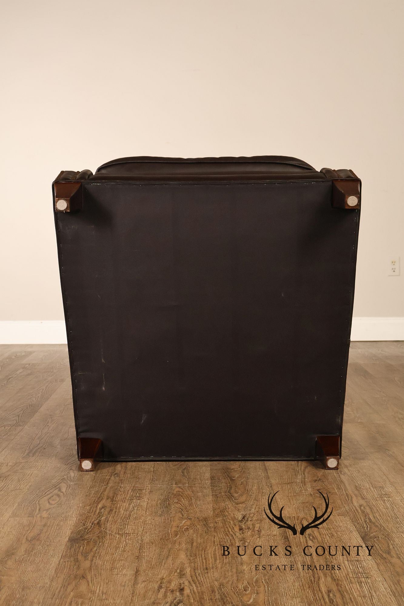 Baker Furniture Pair of Leather Club Chairs