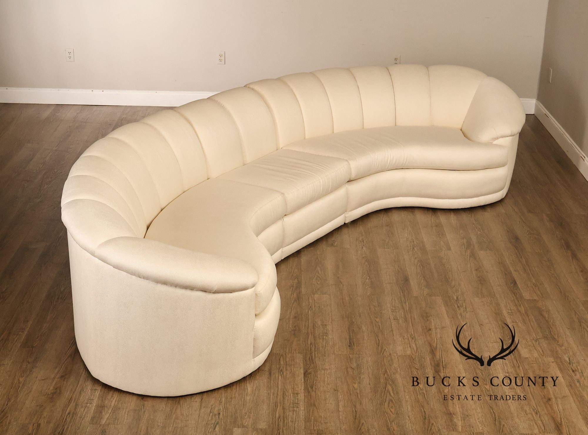Thayer Coggin Post Modern Curved Sectional Sofa