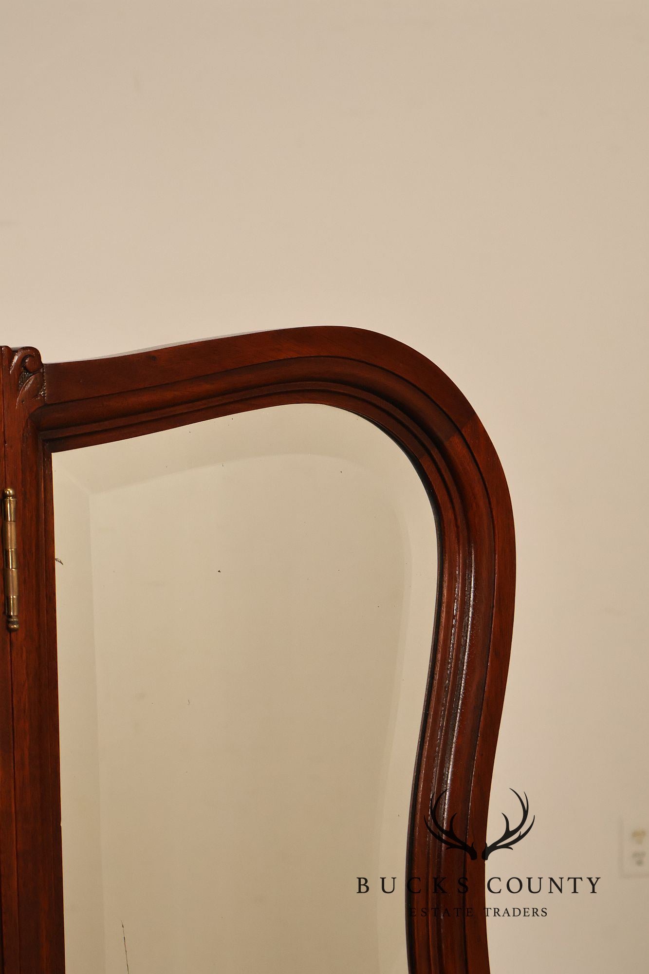 RJ Horner Antique Carved Mahogany Vanity With Mirror