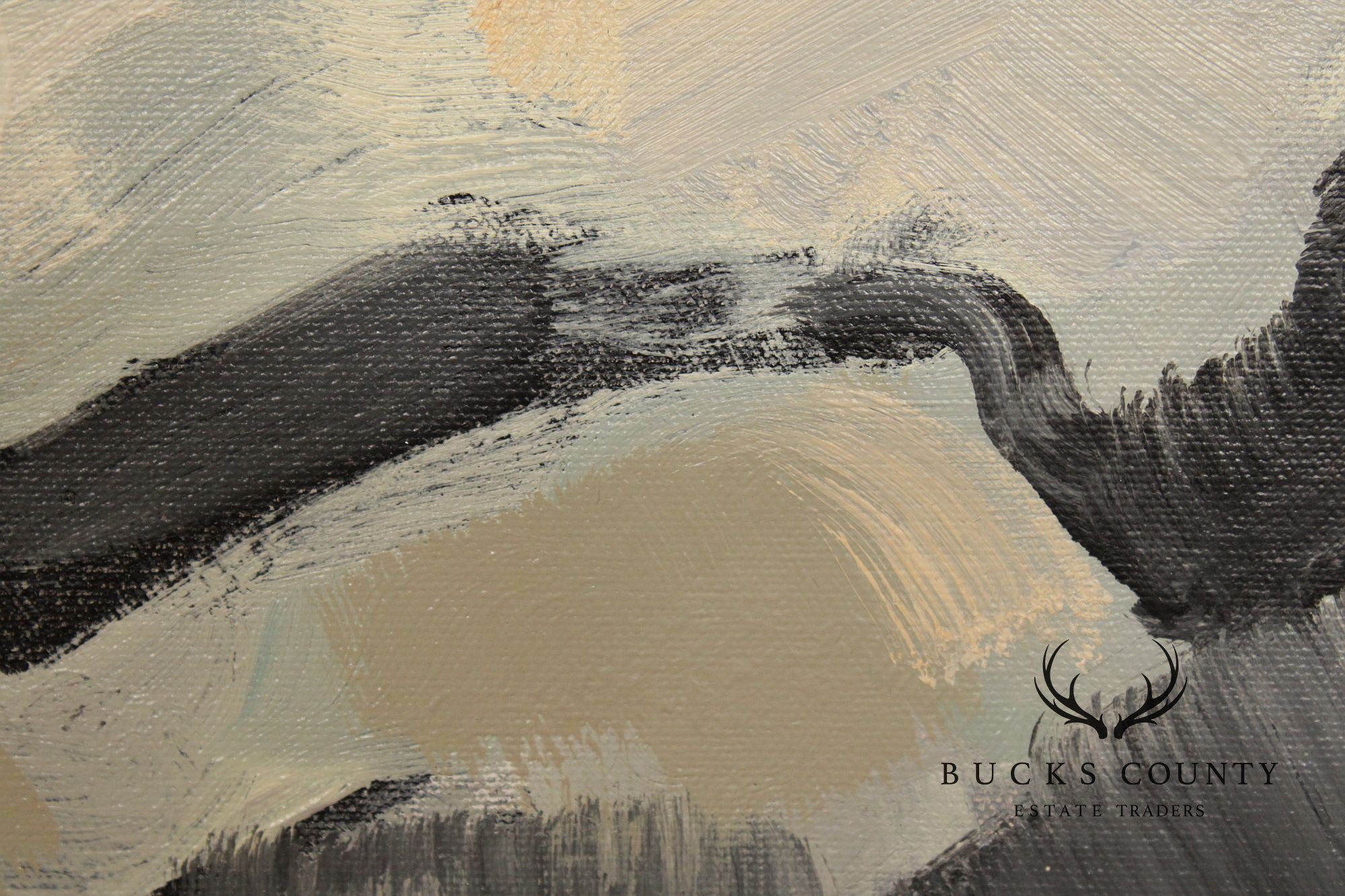 Bao Lede Asian Inspired Landscape Oil Painting, Dunes