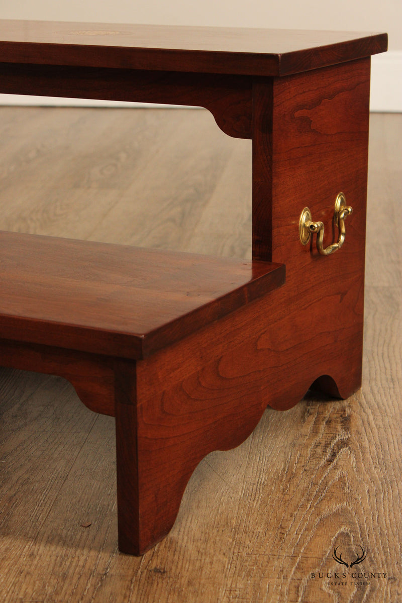 The Bartley Collection Traditional Cherry Inlaid Bed Steps
