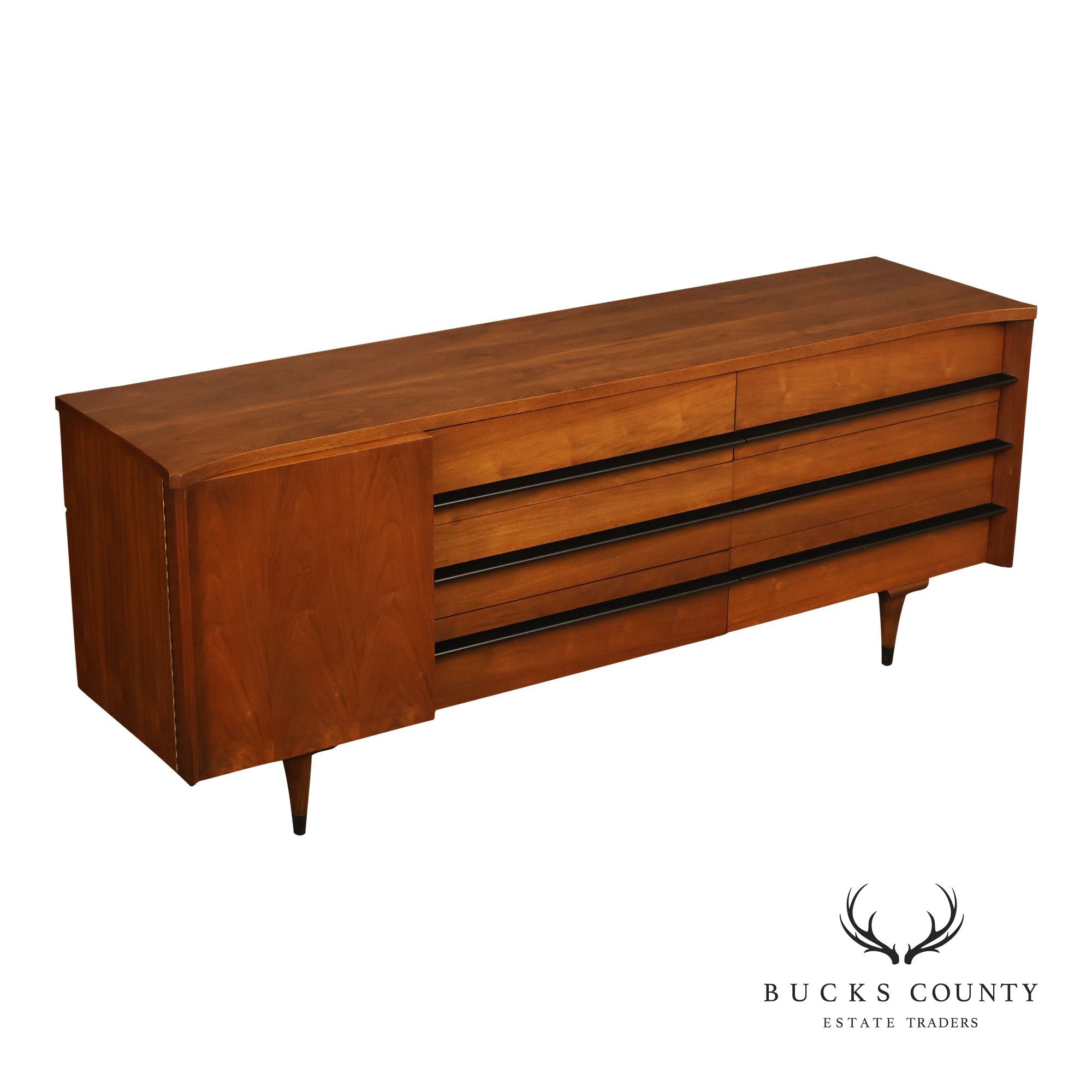 American of Martinsville Mid Century Modern Walnut Chest of Drawers