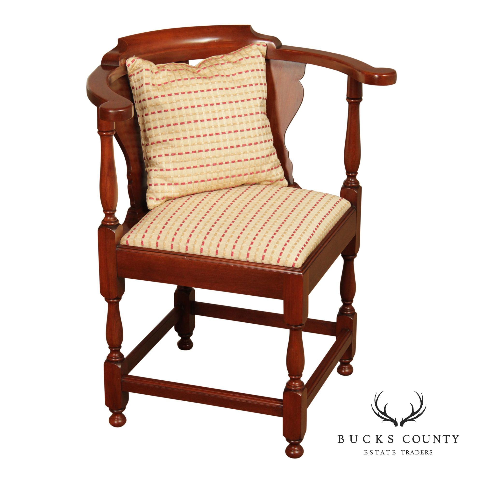 Henkel Harris English Traditional Style Cherry Corner Chair
