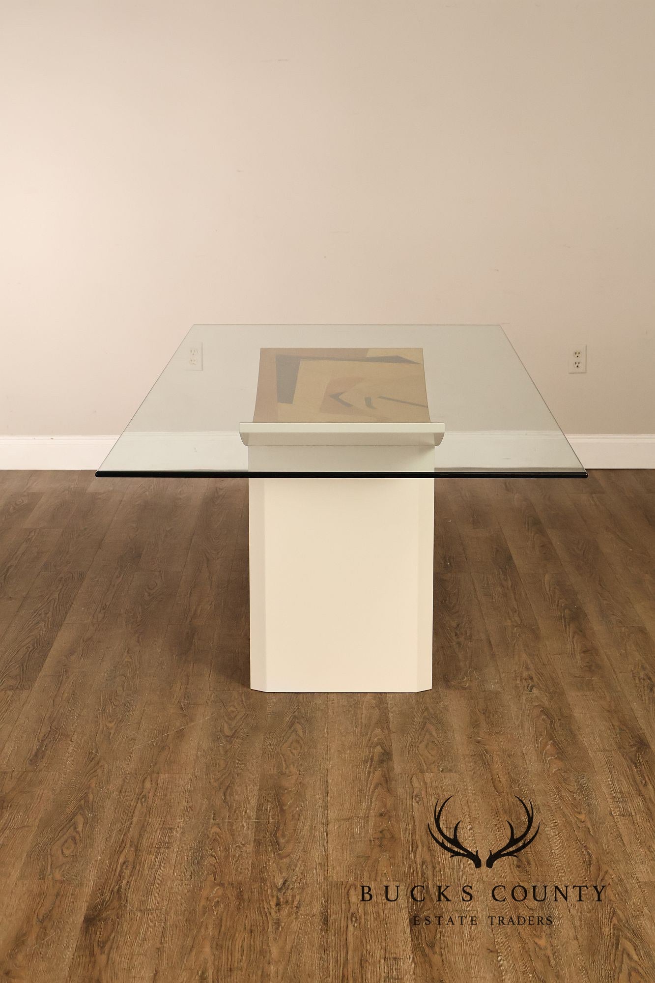 Constantini Pietro Glass Top Sculptural Dining Table