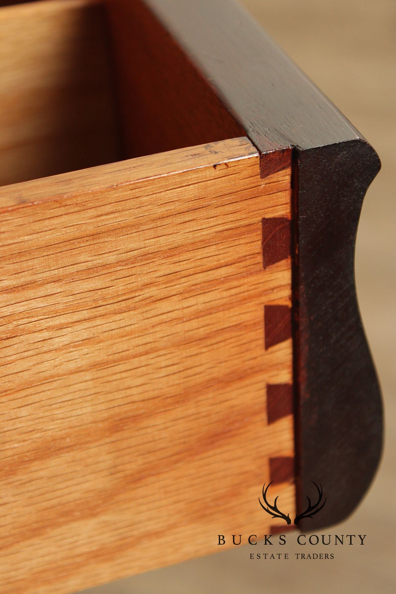 1940's Vintage Georgian Style Carved Mahogany Sideboard Buffet