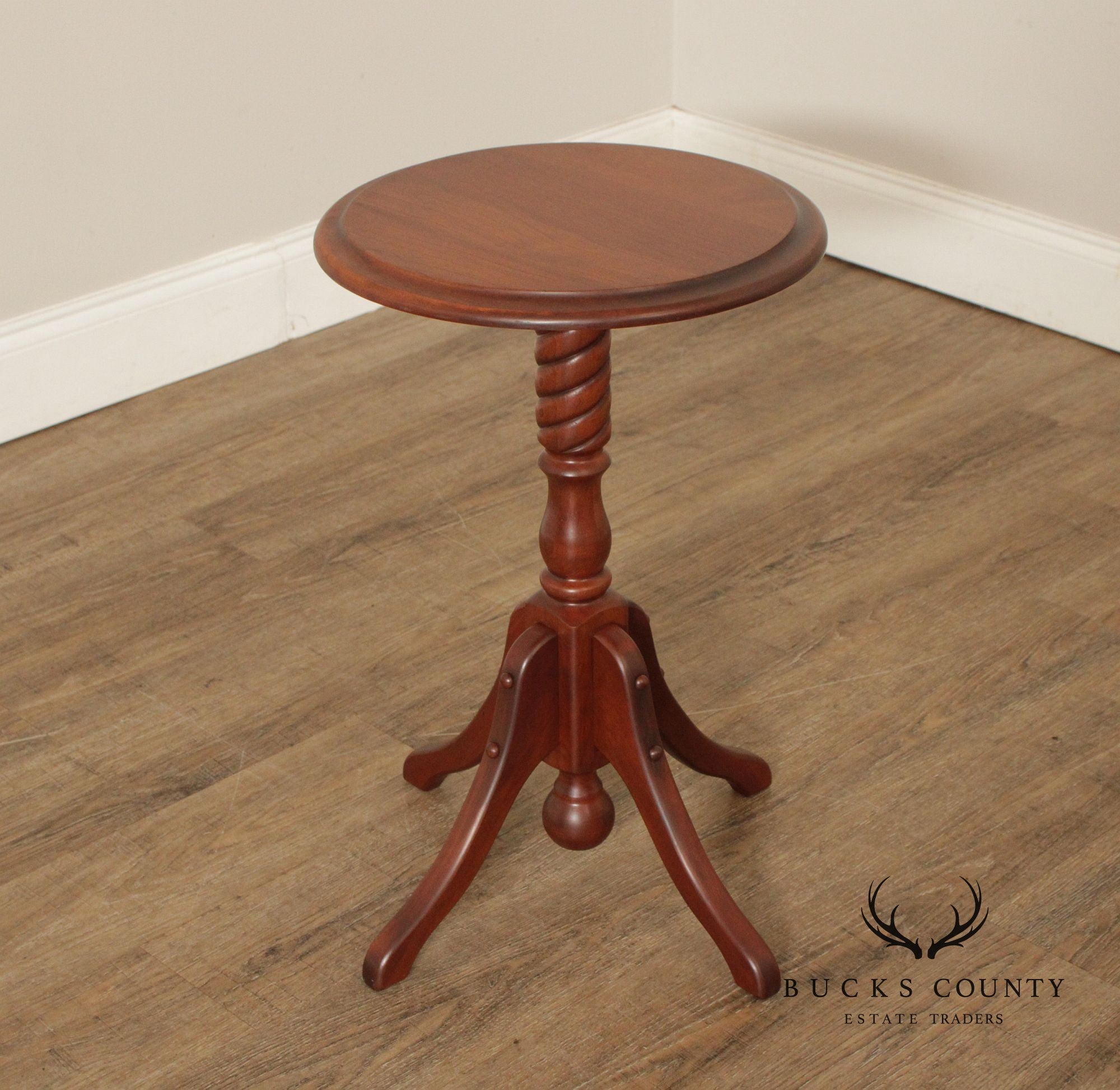 Traditional Pair of Cherry Side Tables