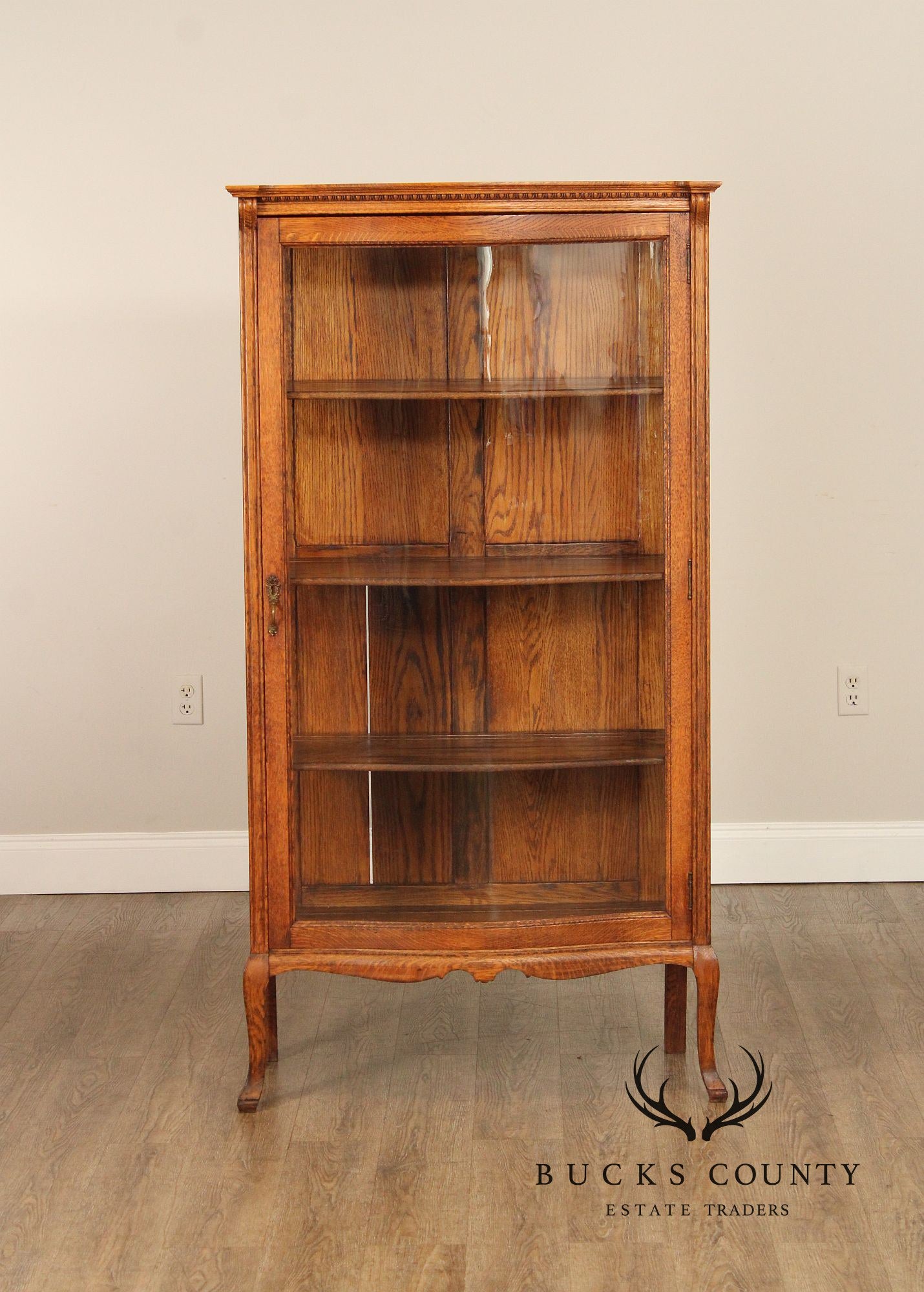 Antique Victorian Oak China Display Cabinet