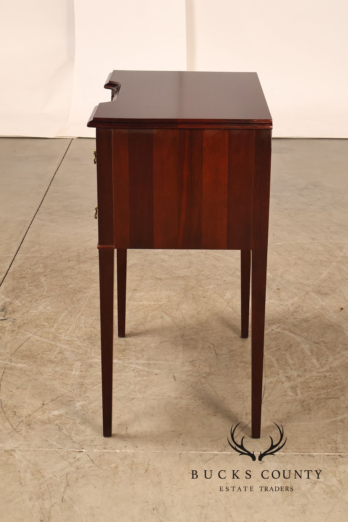 Wellington Hall Mahogany Federal Style Kneehole Console