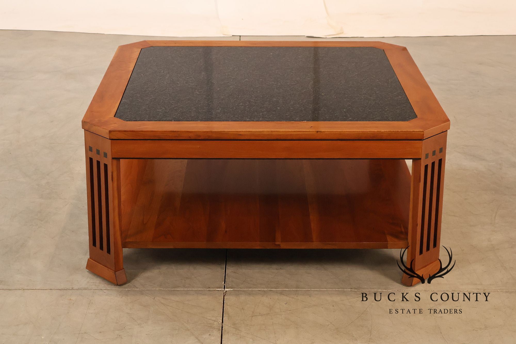 Stickley 21st Century Collection Granite Top Cherry Coffee Table
