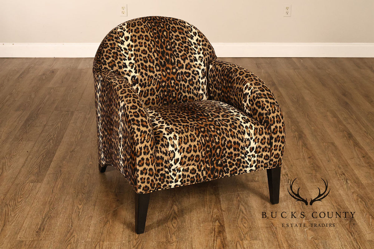 Art Deco Style Leopard Print Armchair