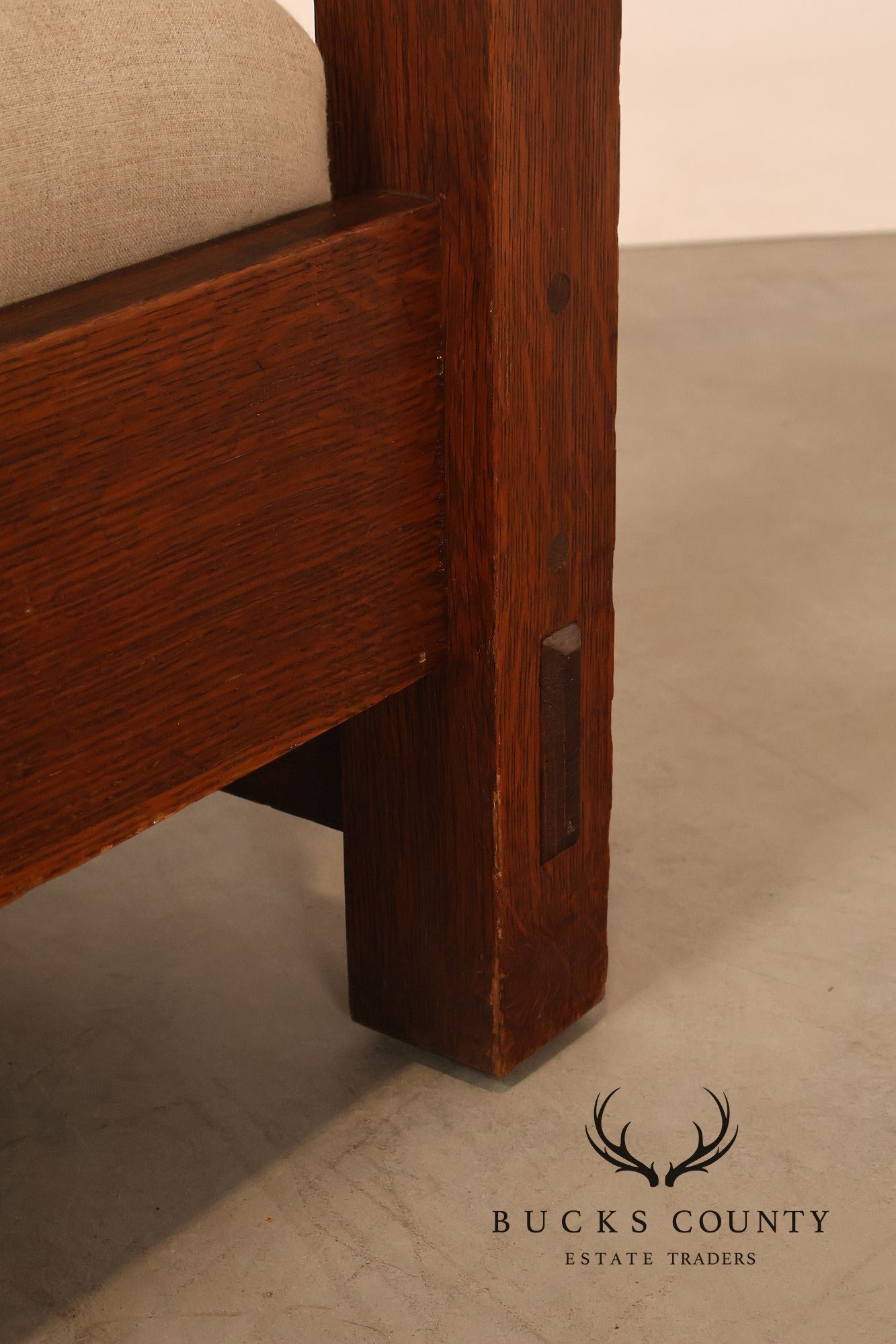 Antique Gustav Stickley No. 208 Arts And Crafts Mission Oak Settle