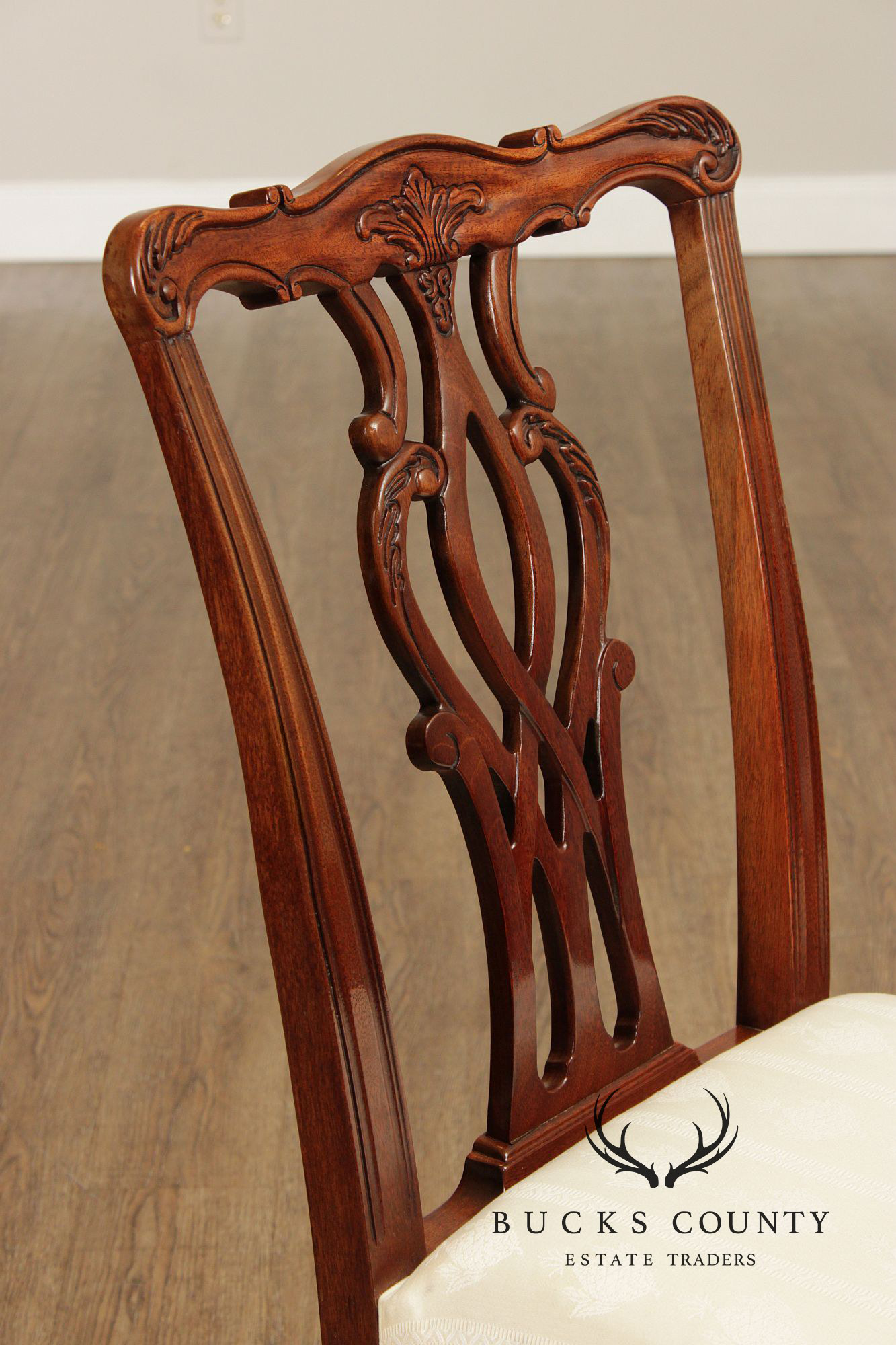 Hickory Chair Set Of Six Chippendale Style Mahogany Dining Chairs