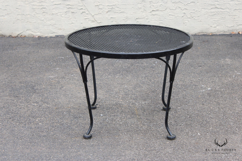 Woodard Pair of Wrought Iron Outdoor Patio Side Tables