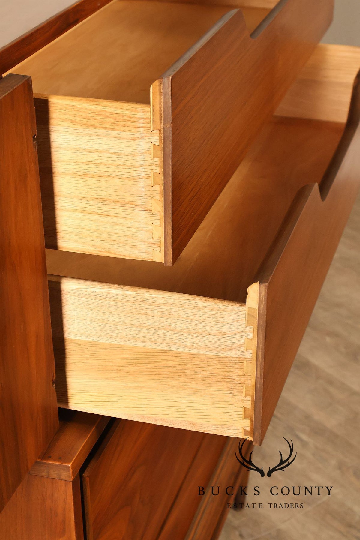 Mid Century Modern Walnut Gentleman’s Chest With Cabinet And Drawers By Basic Witz