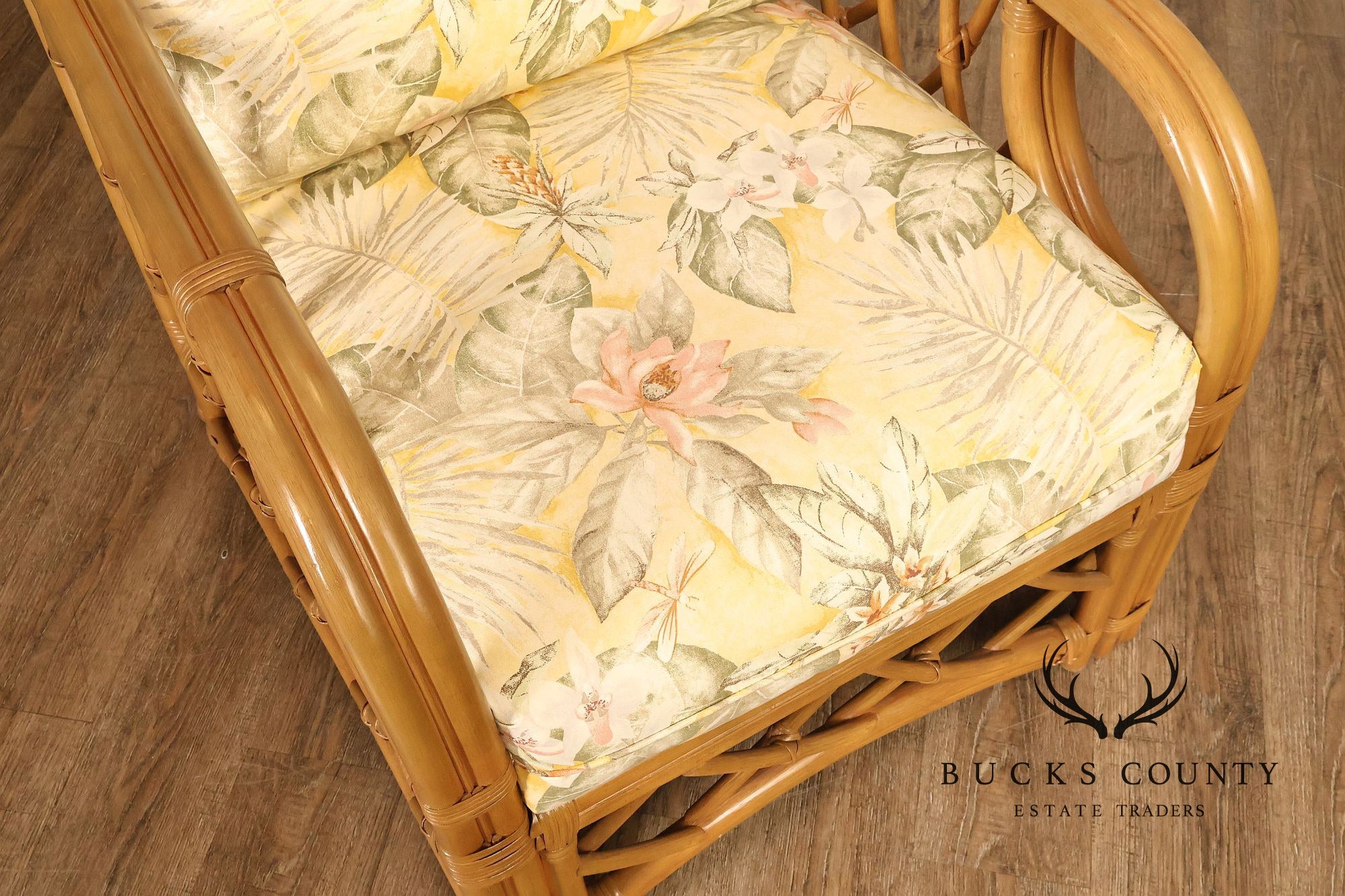 Laneventure Tradewinds Rattan Armchair and Ottoman