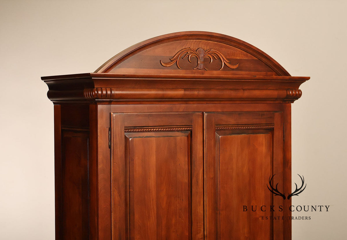 Ethan Allen 'British Classics' Carved Maple And Birch Armoire