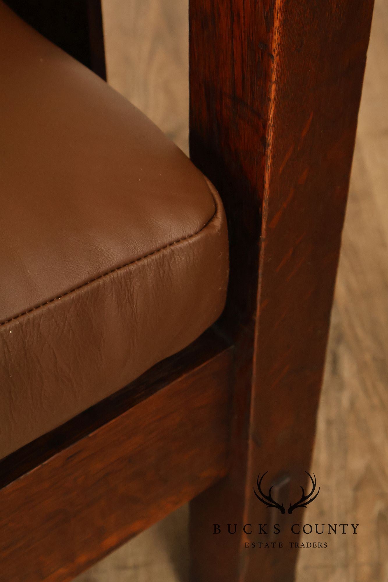 Gustav Stickley Antique  Mission Oak Hall Settle Model 205