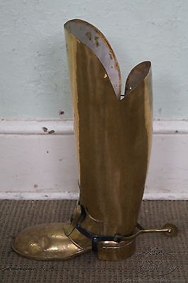 English Brass Boot Umbrella Cane Stand