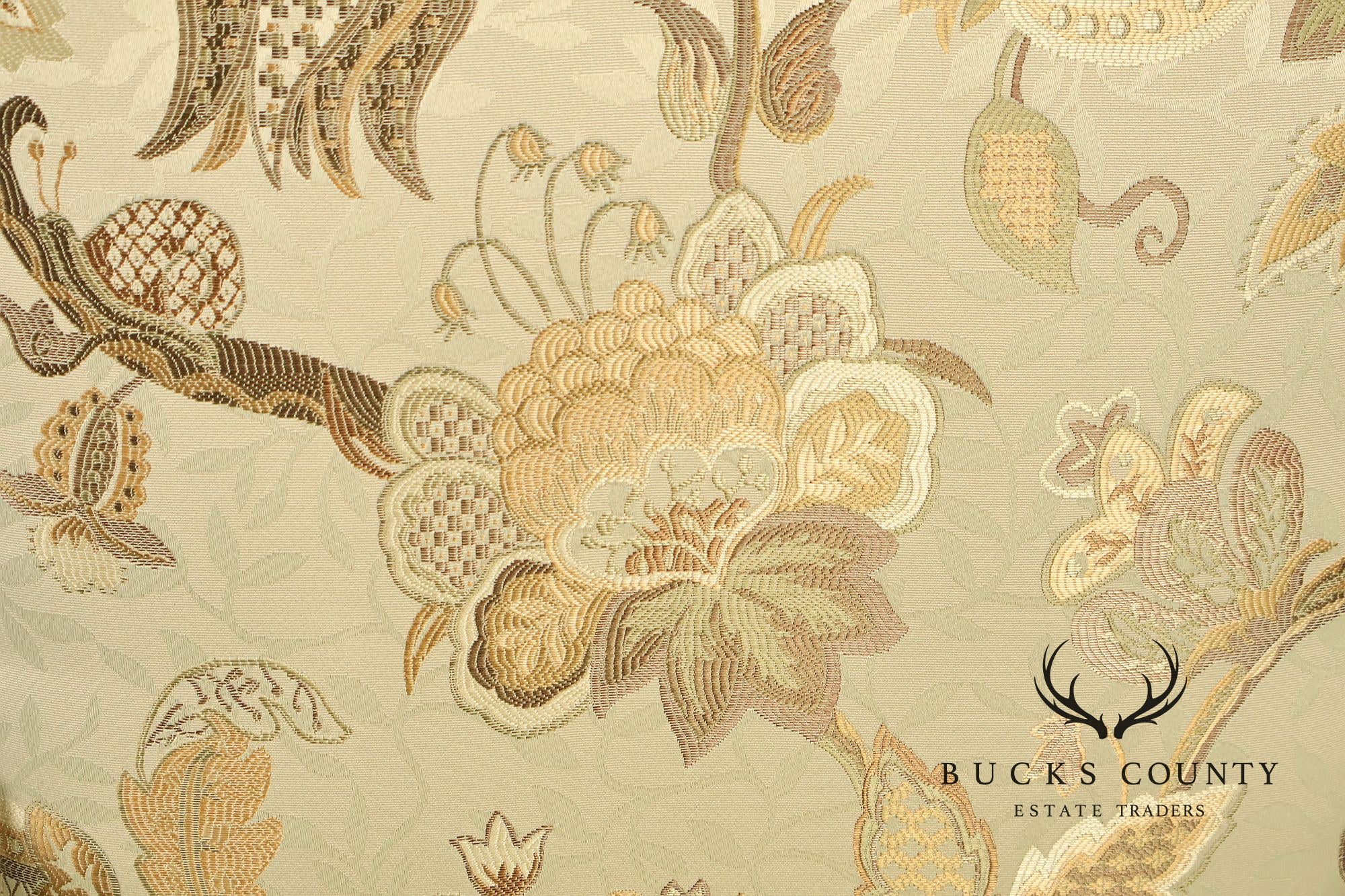 Louis XV Style Pair Of Bergere Upholstered Lounge Chairs