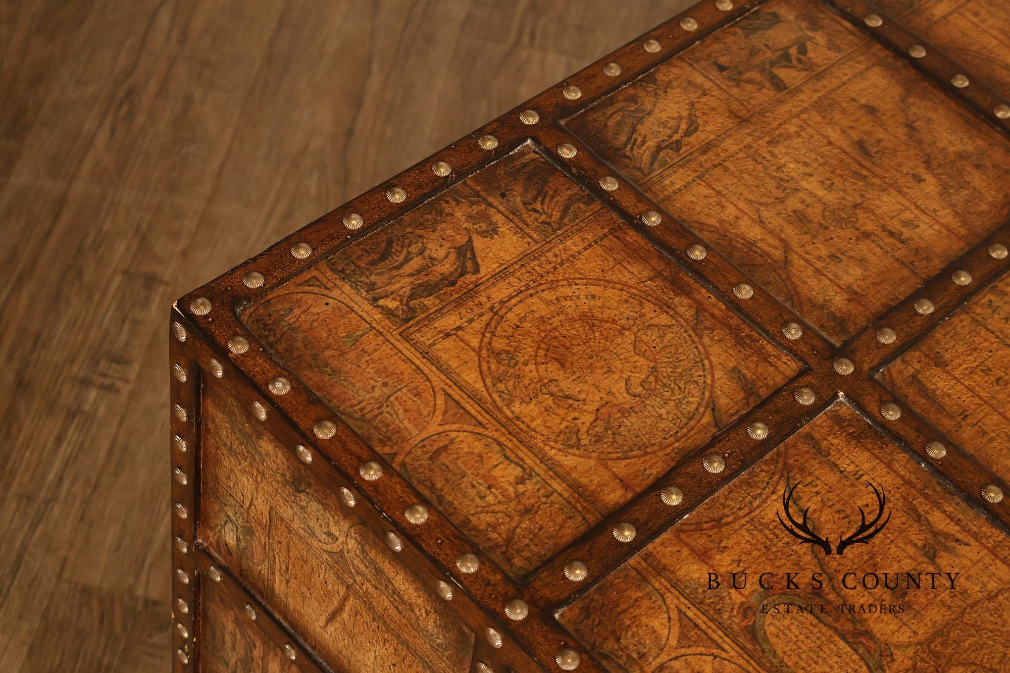 Pulaski 'Espaigne' Large Square Old World Map Storage Coffee Table