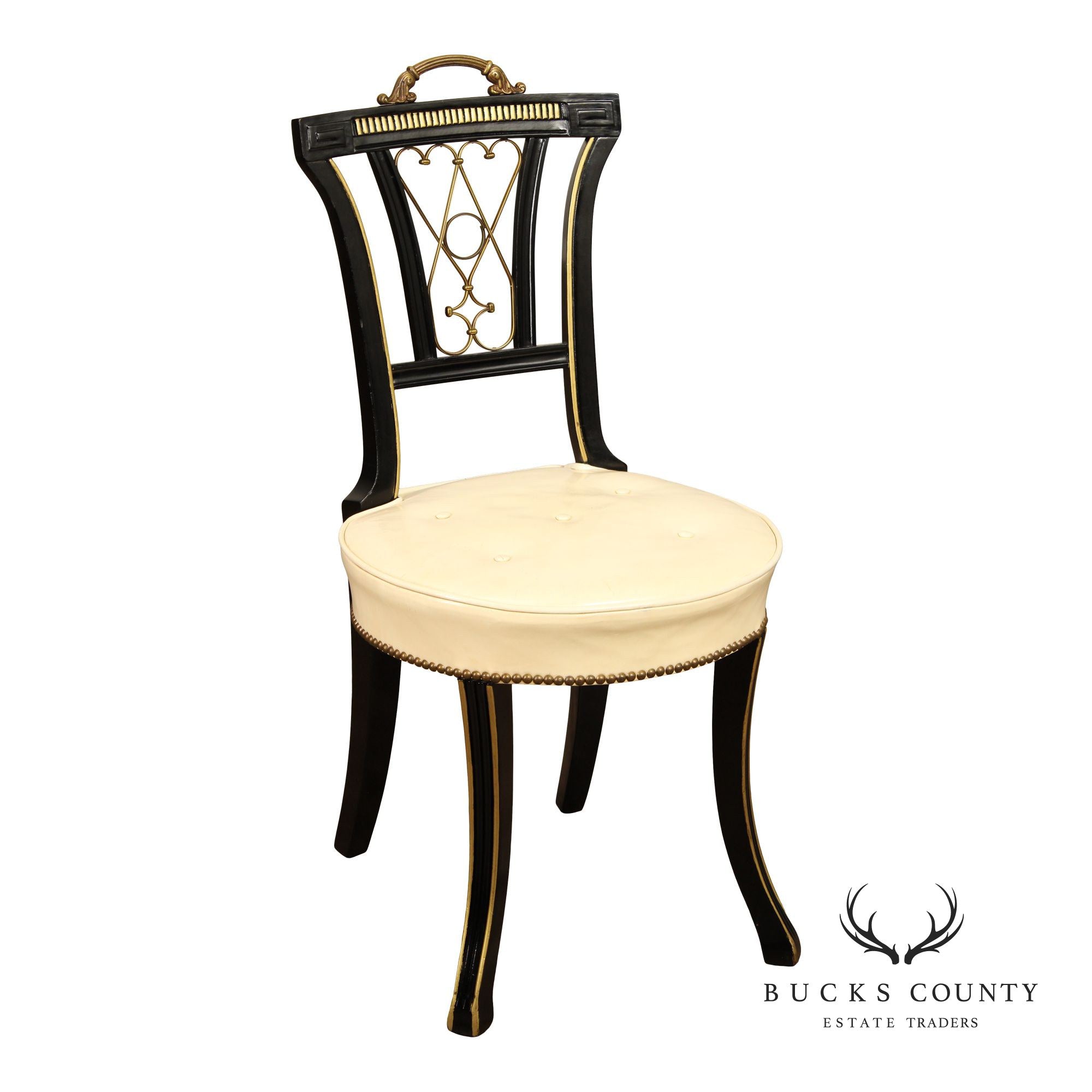 Regency Style Ebonized Side Chair