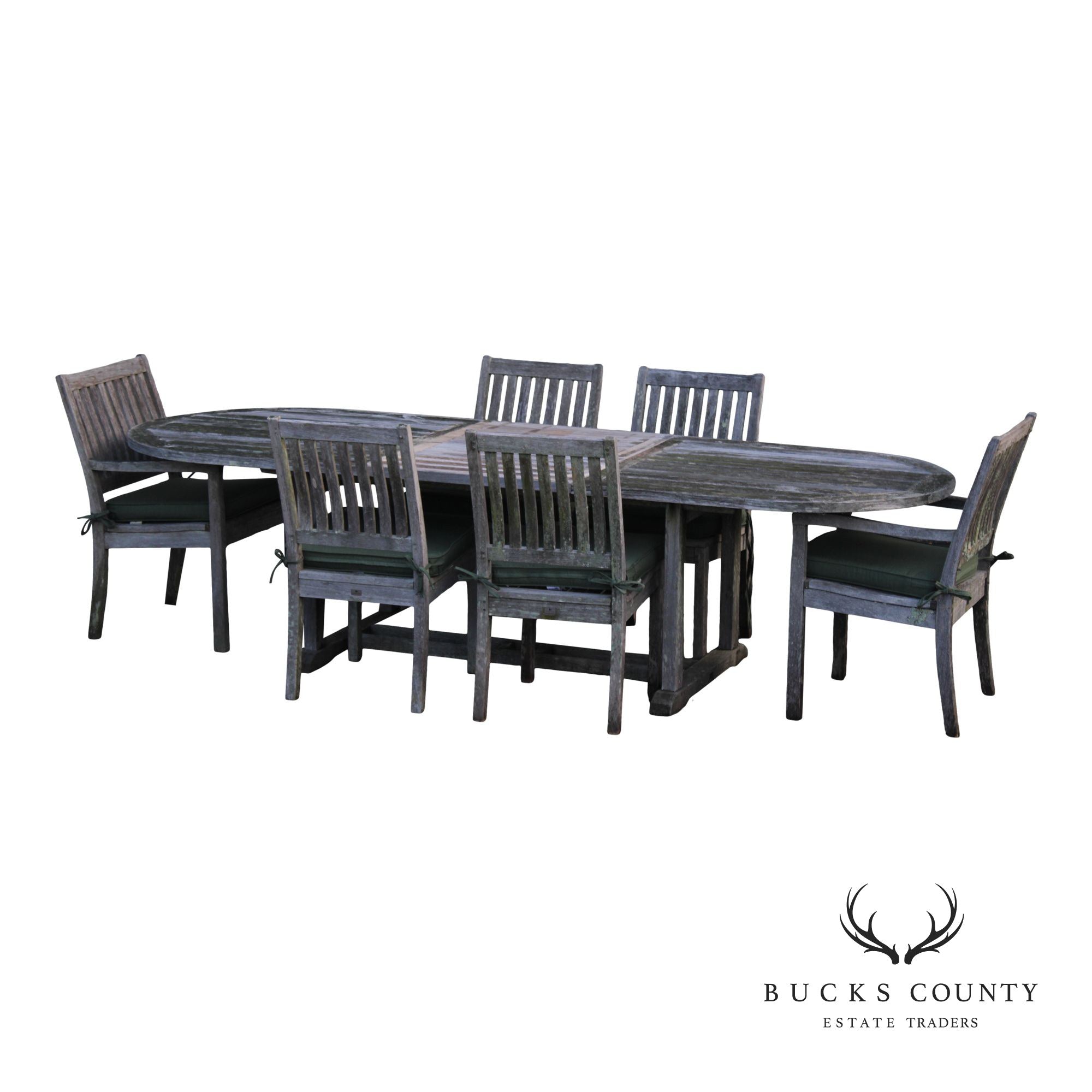 Gloster Teak Outdoor Dining Table With Six Chairs