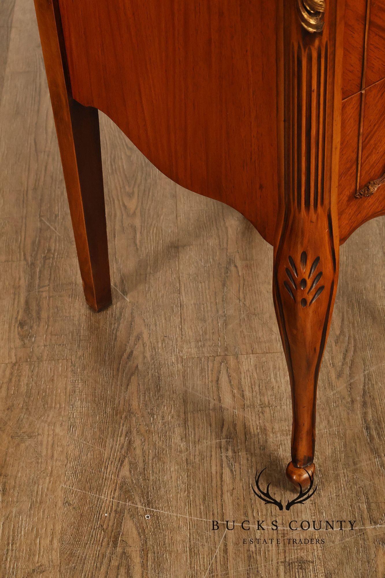 1930's French Louis XV Style SatinwoodInlaid Writing Desk Vanity