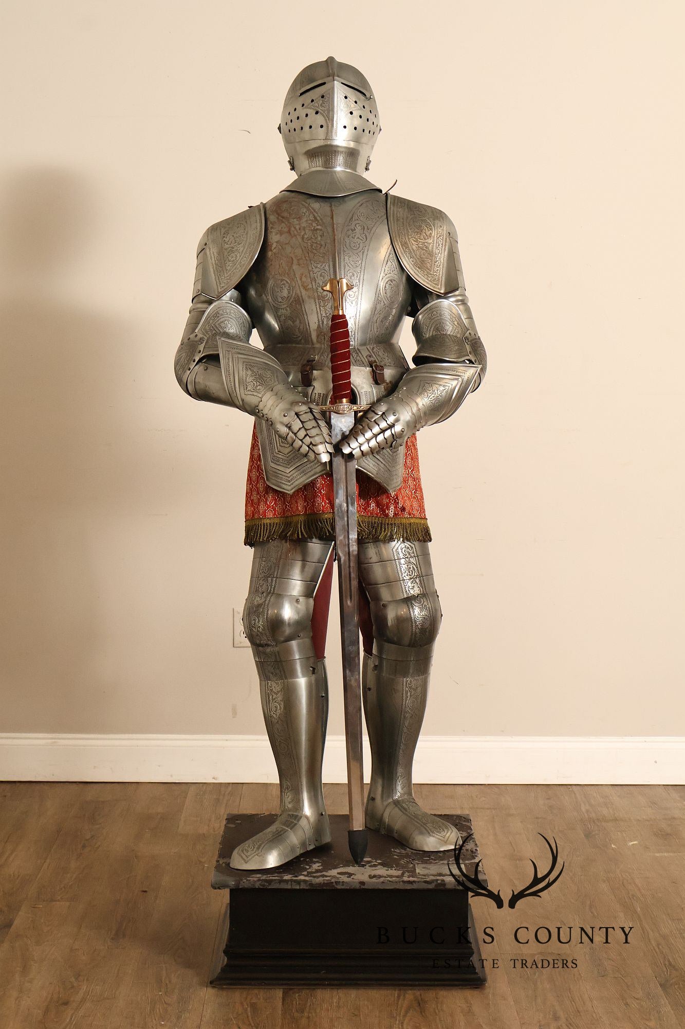 Marto Toledo Spanish Engraved Full Suit of Armor with Sword