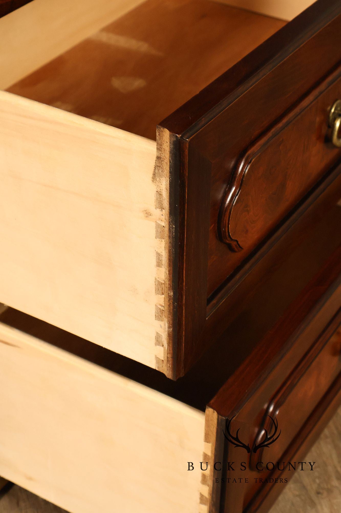 Bernhardt Pair Of Asian Campaign Style Linen Cabinets