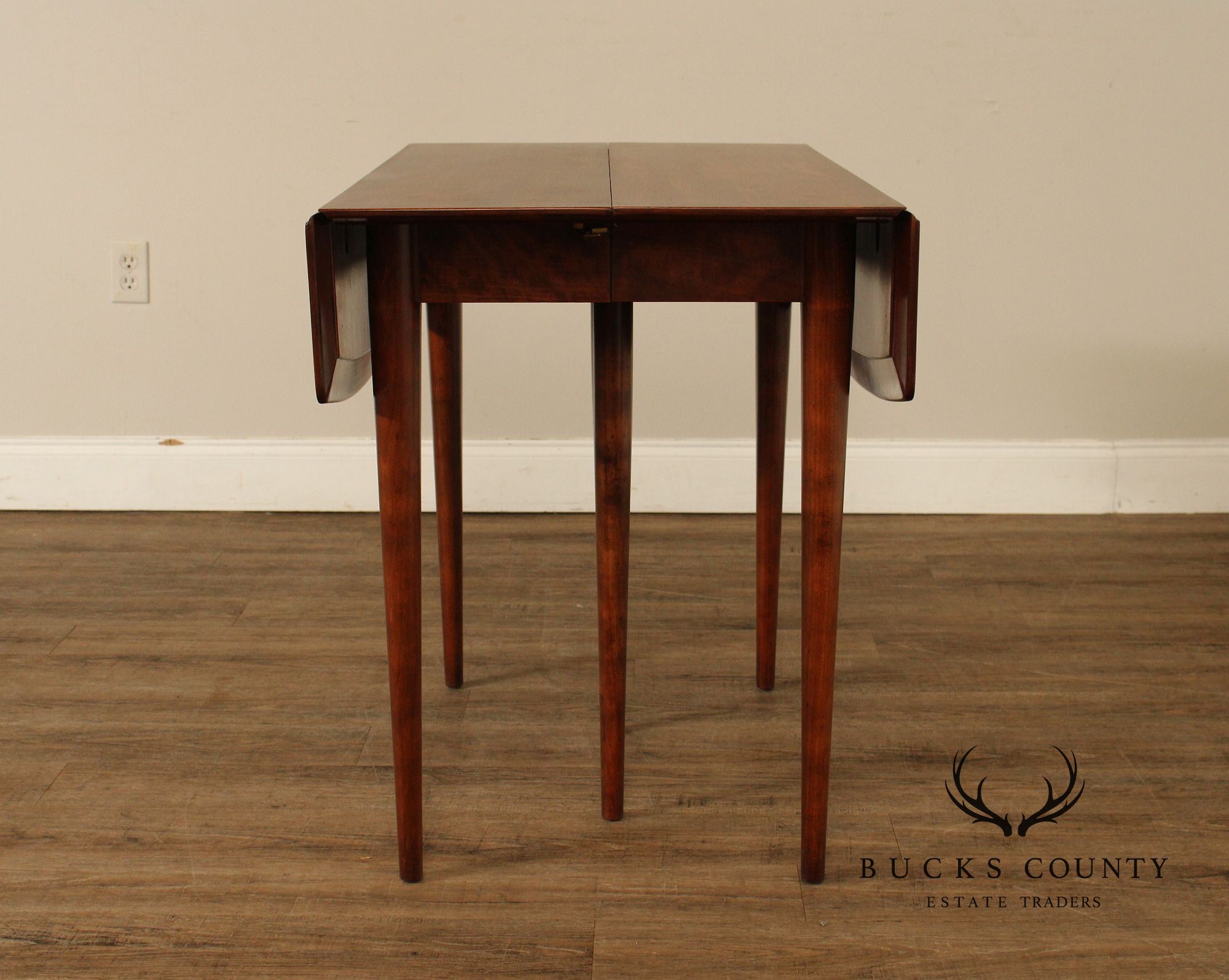 Widdicomb Mid Century Modern Walnut Drop Leaf Extendable Dining Table