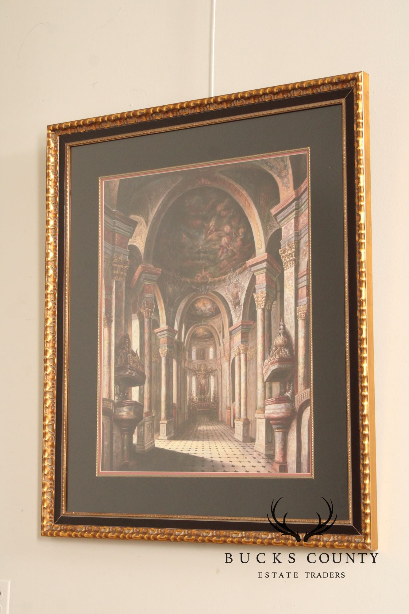 Framed Print of Baroque Cathedral Interior