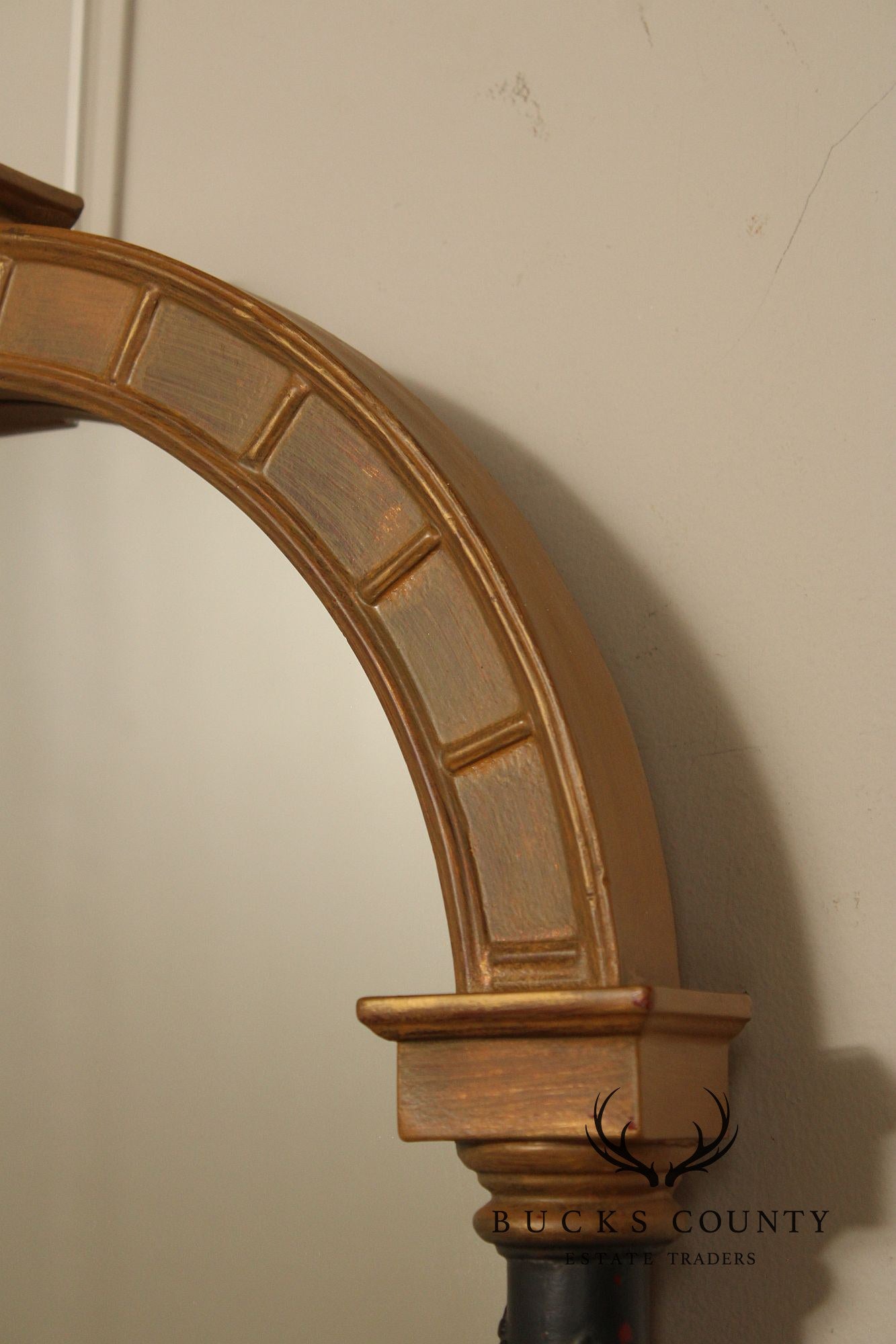 Uttermost Italian Baroque Style Arched Wall Mirror