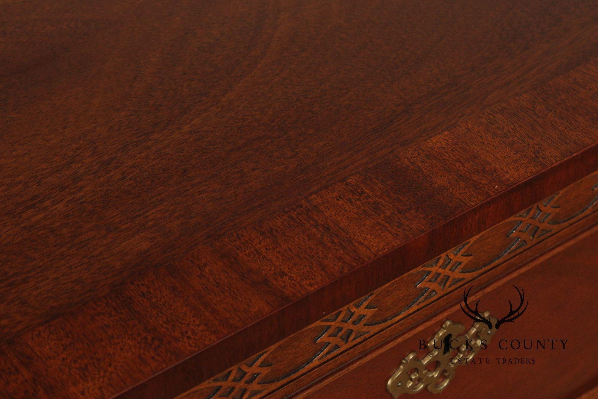Baker Chippendale Style Mahogany Triple Dresser
