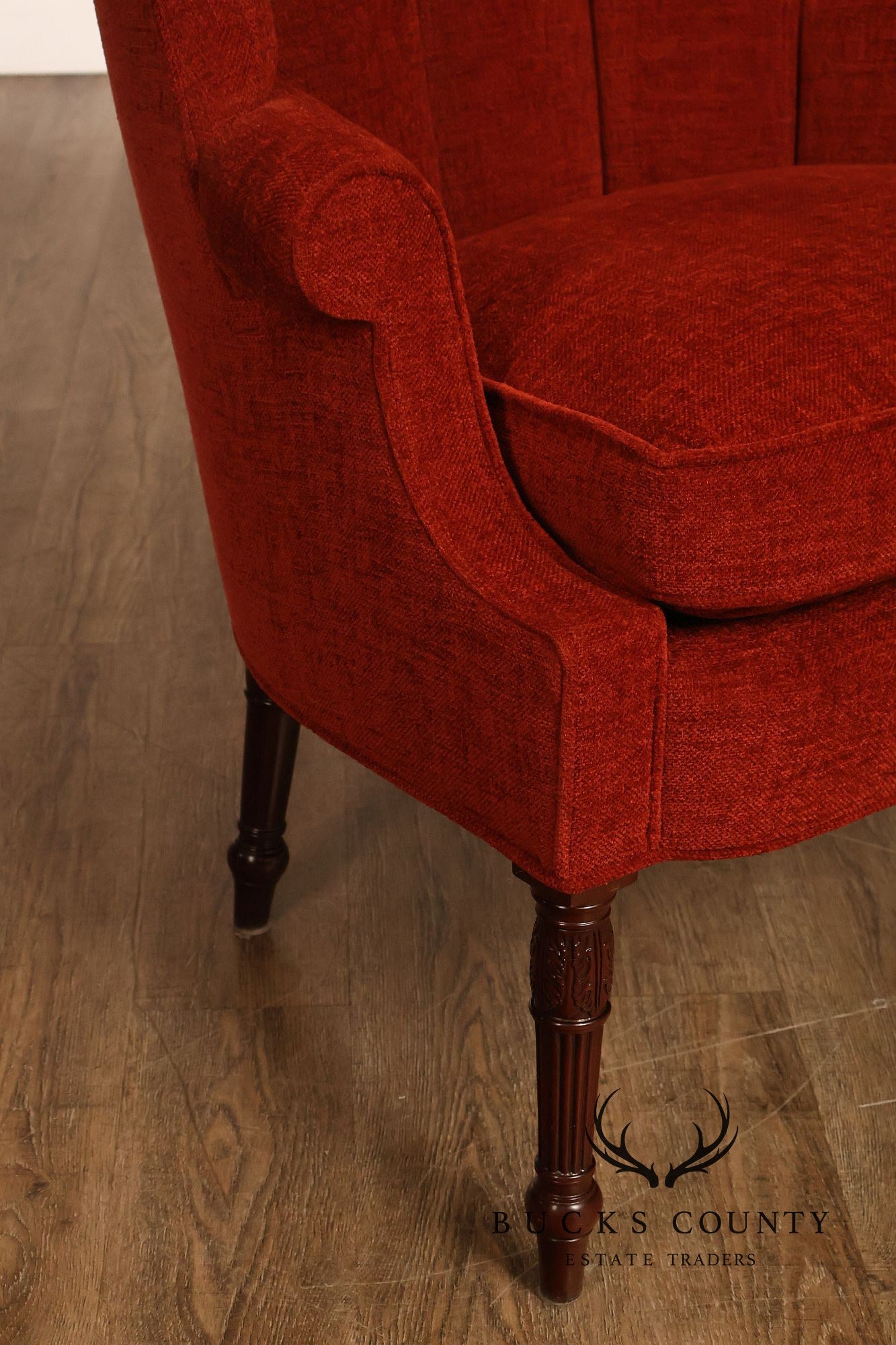 Kindel Grand Rapids Winterthur Collection Mahogany Wing Chair