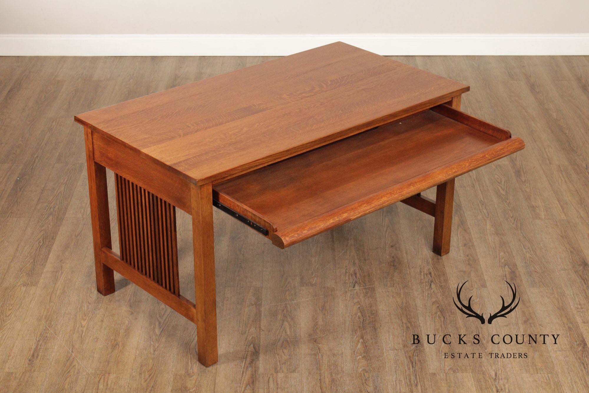 Stickley Mission Collection Oak Spindle Desk