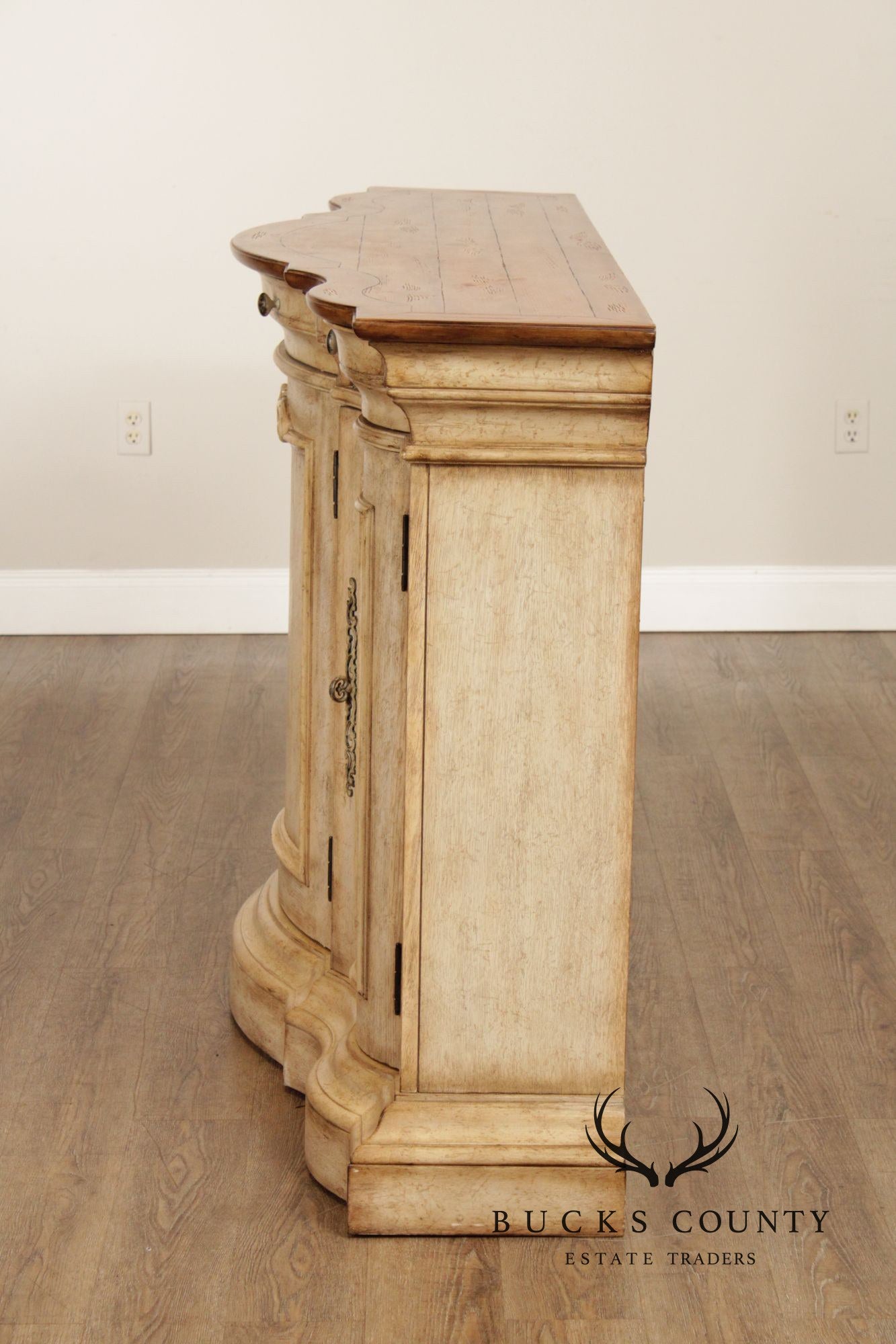 Hooker Furniture Grandover 3 Door Shaped Credenza Sideboard