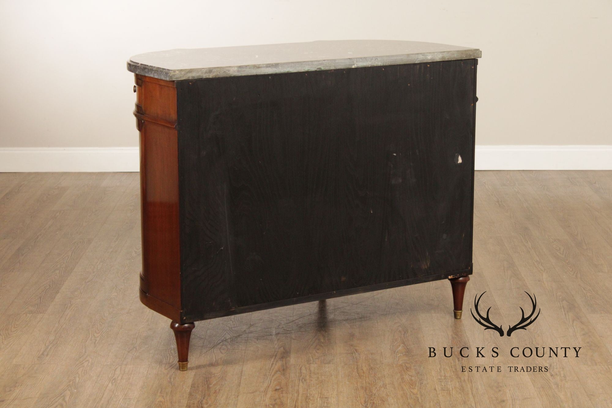 Regency Style Marble Top Mahogany Sideboard