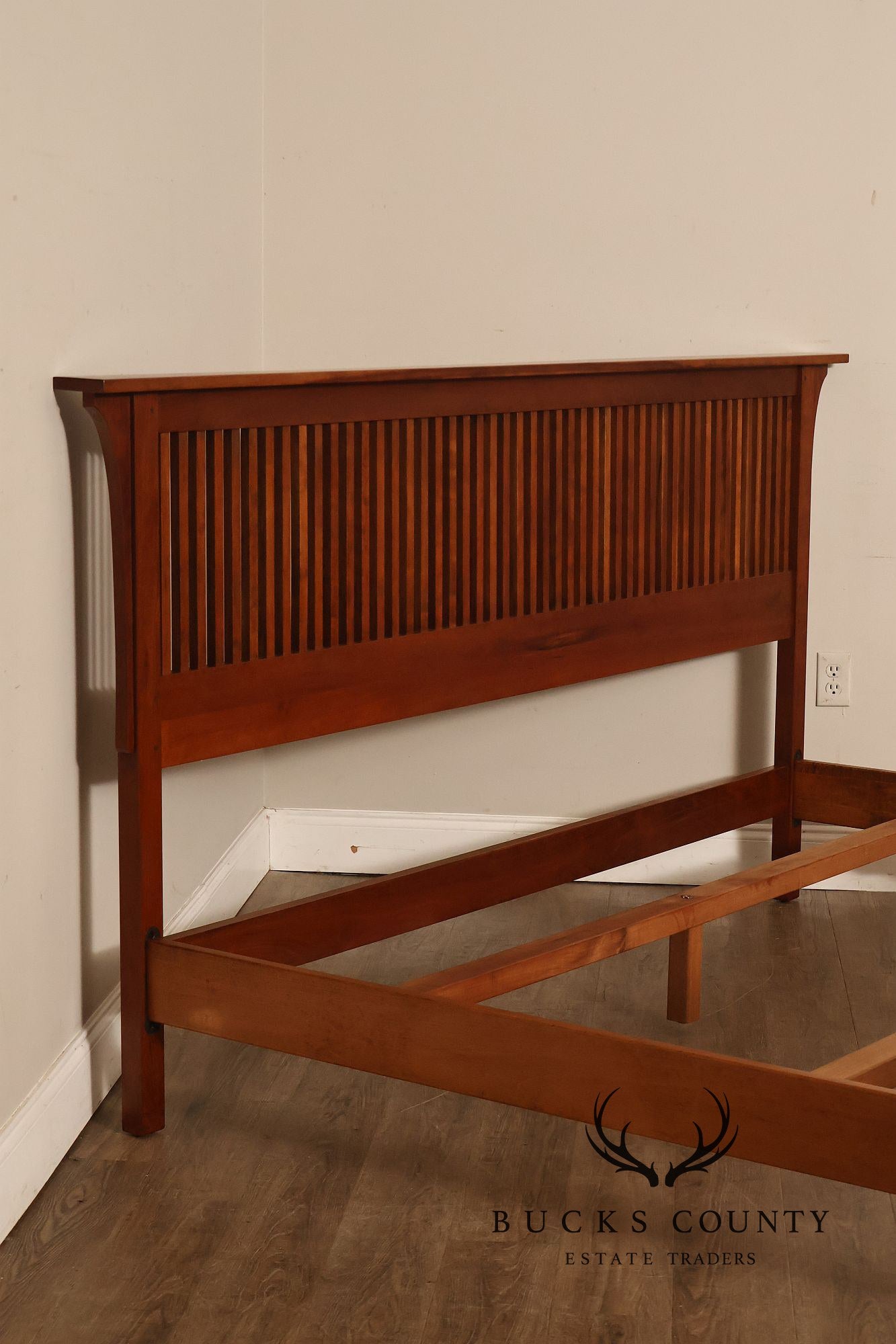 Stickley Mission Collection King Size Cherry Spindle Bed
