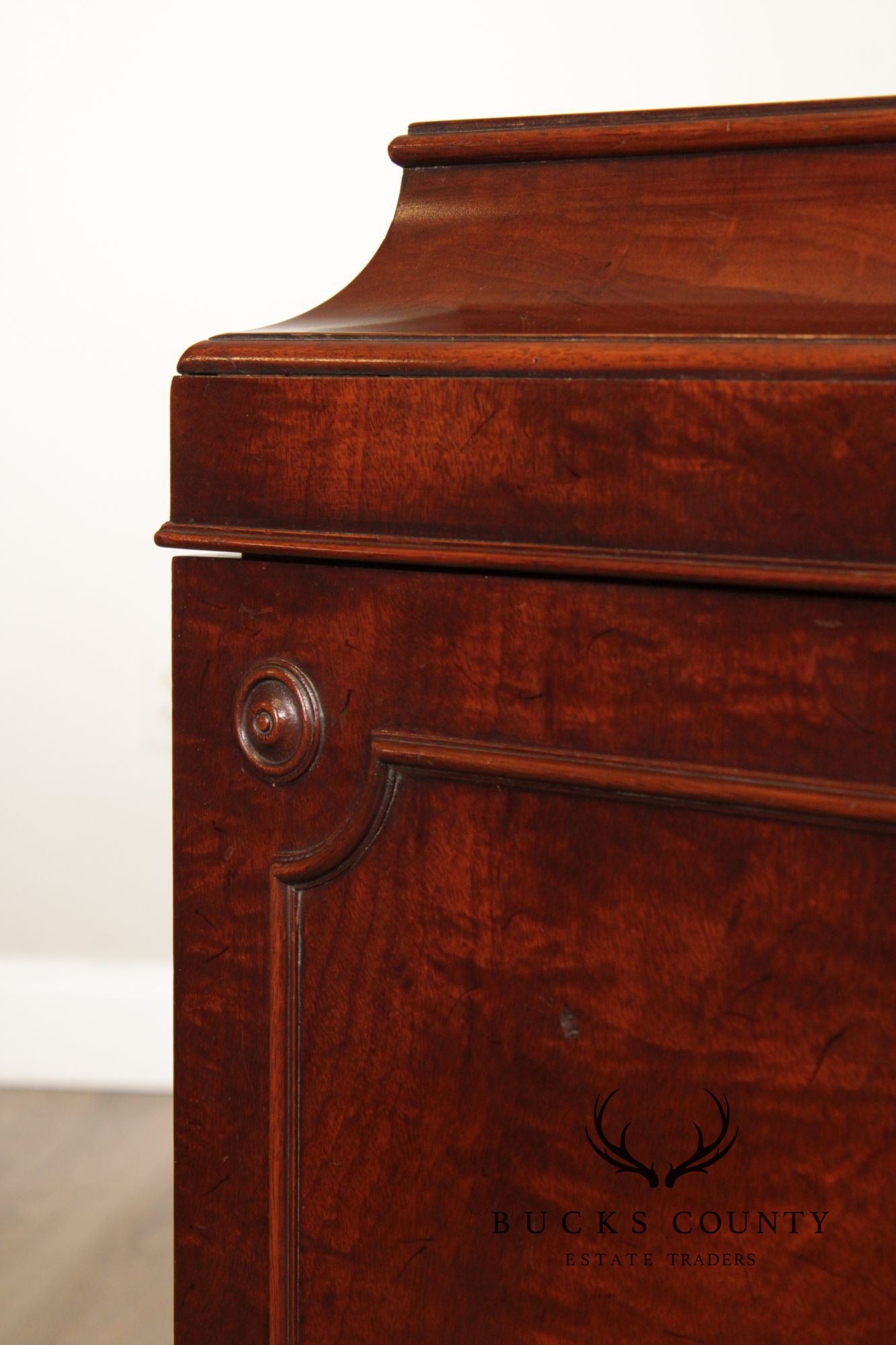 Georgian Style 1940's Custom Mahogany Silver Chest Cabinet