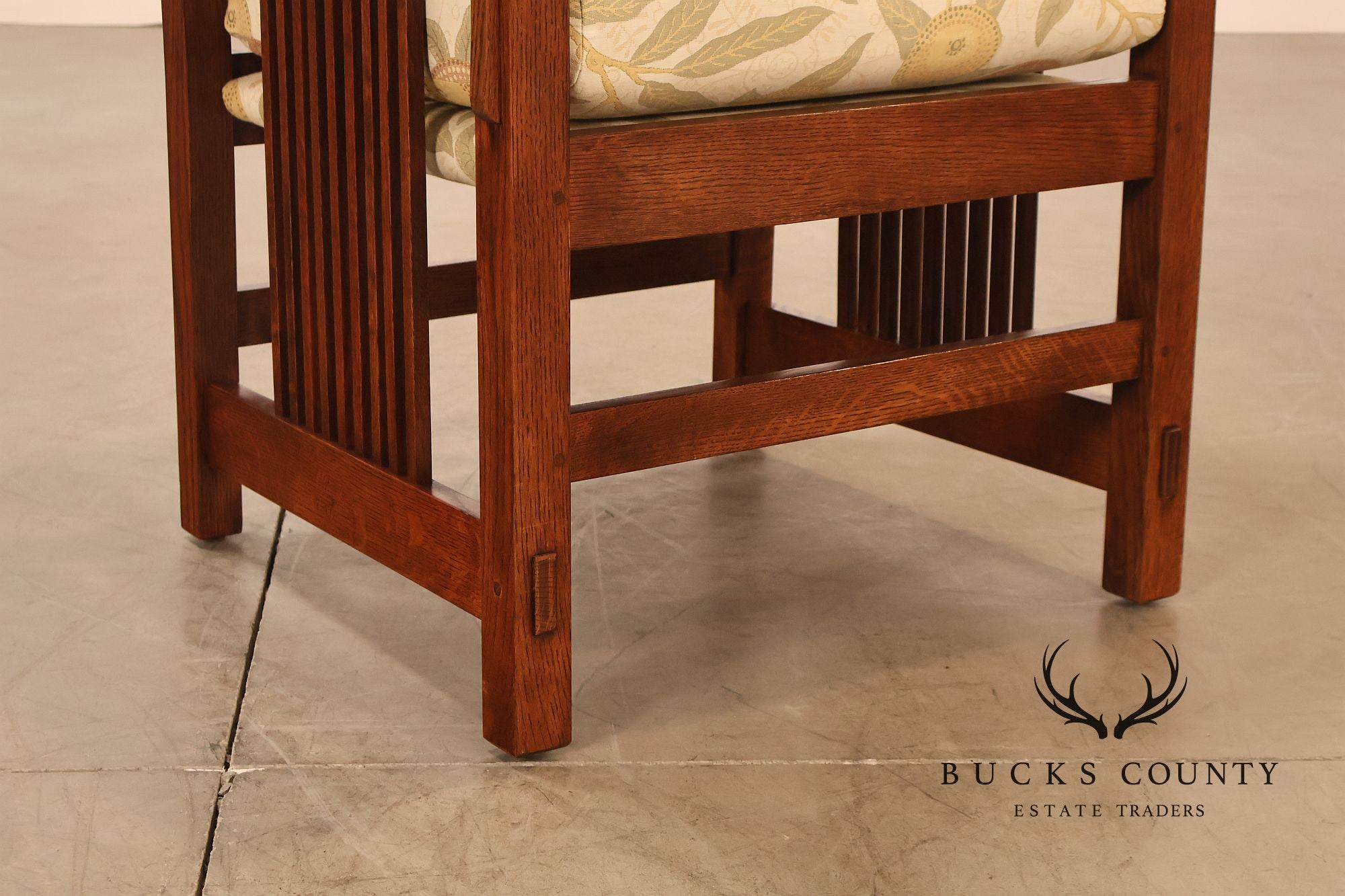 Stickley Mission Collection Oak Spindle Armchair