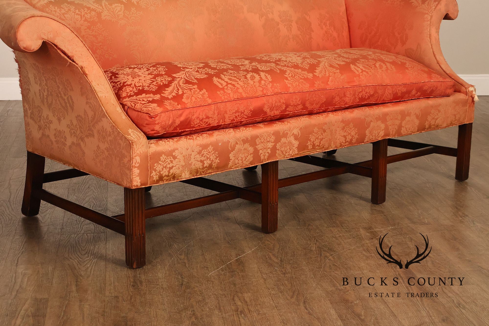 Southwood Chippendale Style Mahogany Camelback Sofa