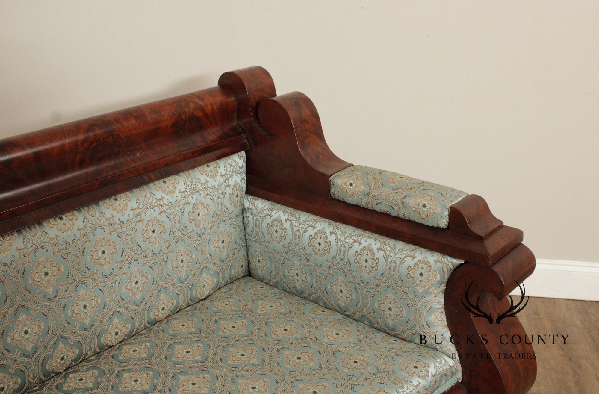 Antique American Classical Mahogany Empire Sofa