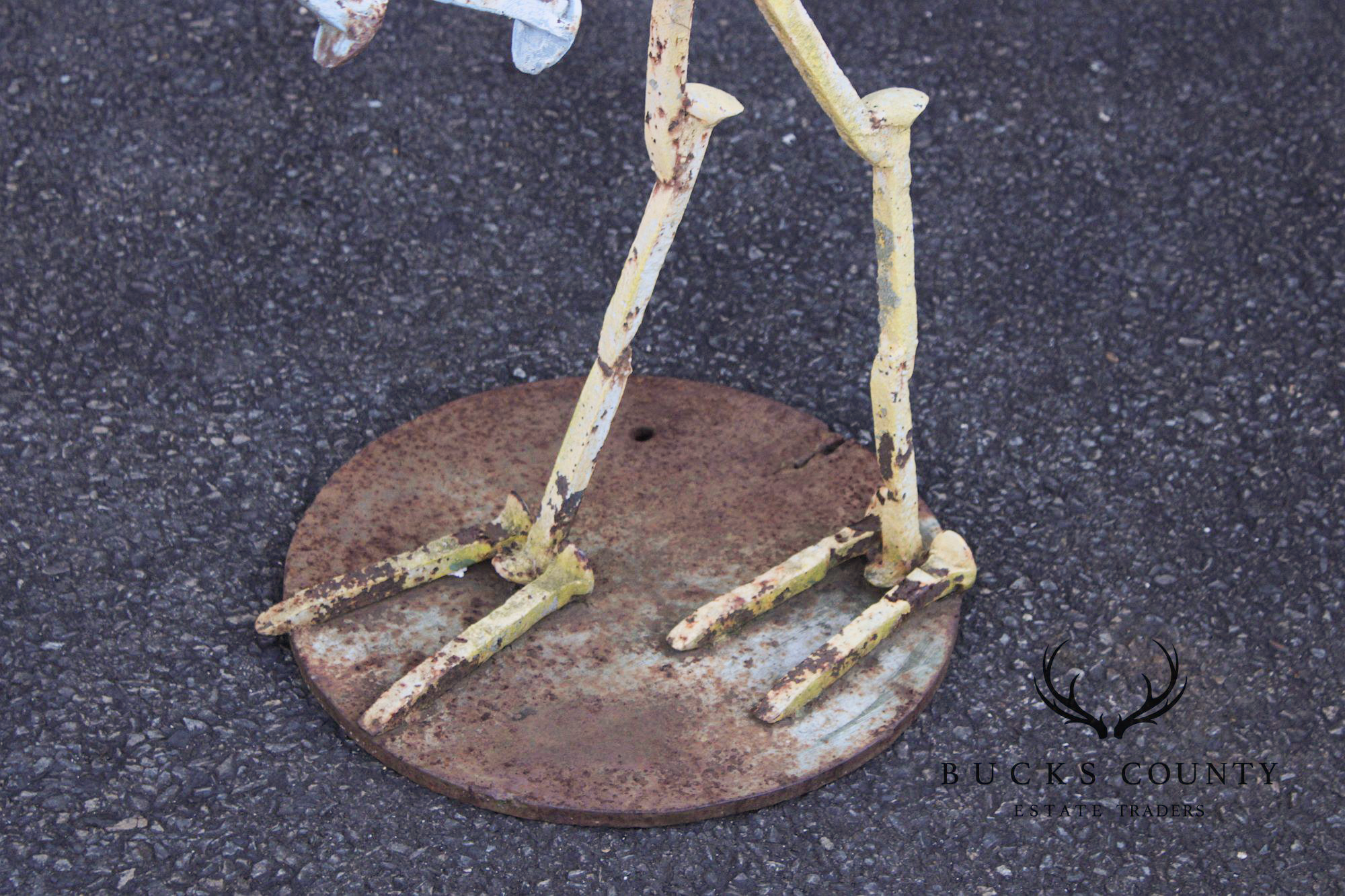 Industrial Metal Rooster Sculpture Garden Statue