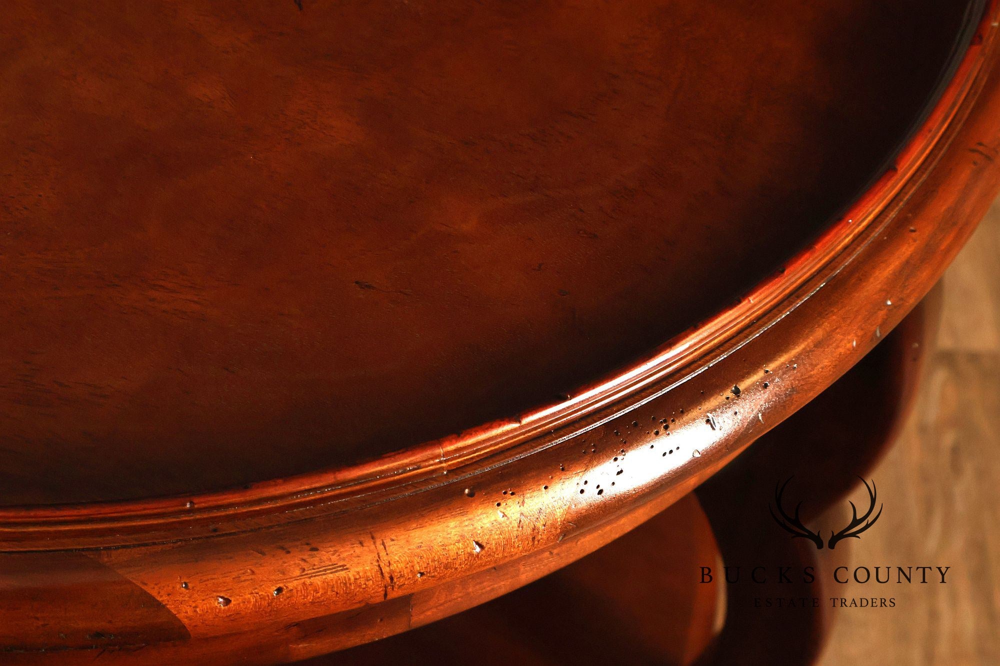 Baker Milling Road Round Mahogany Two Tier Lamp Table