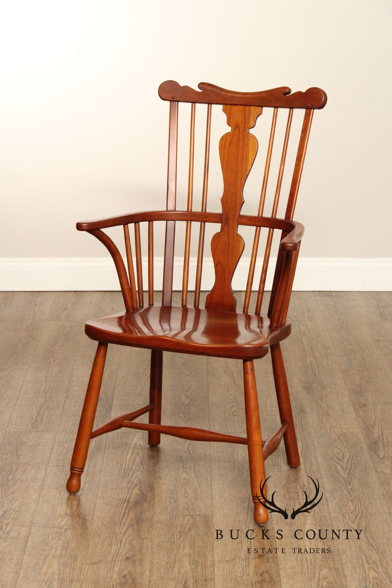 Stickley Set of Six Cherry Valley Windsor Dining Chairs