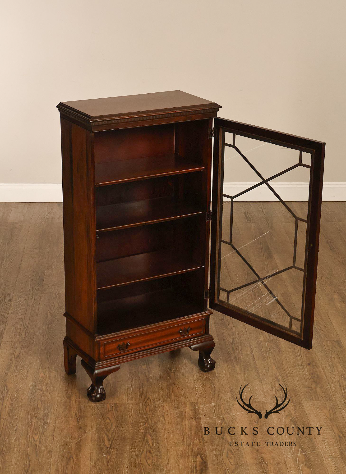 1940's Chippendale Style Mahogany Single Door By Wasmuth-Goodrich