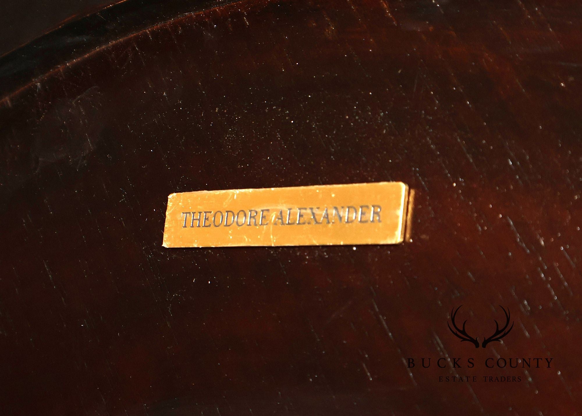 Theodore Alexander Pair Of Round L'Usine Bistro Accent Tables