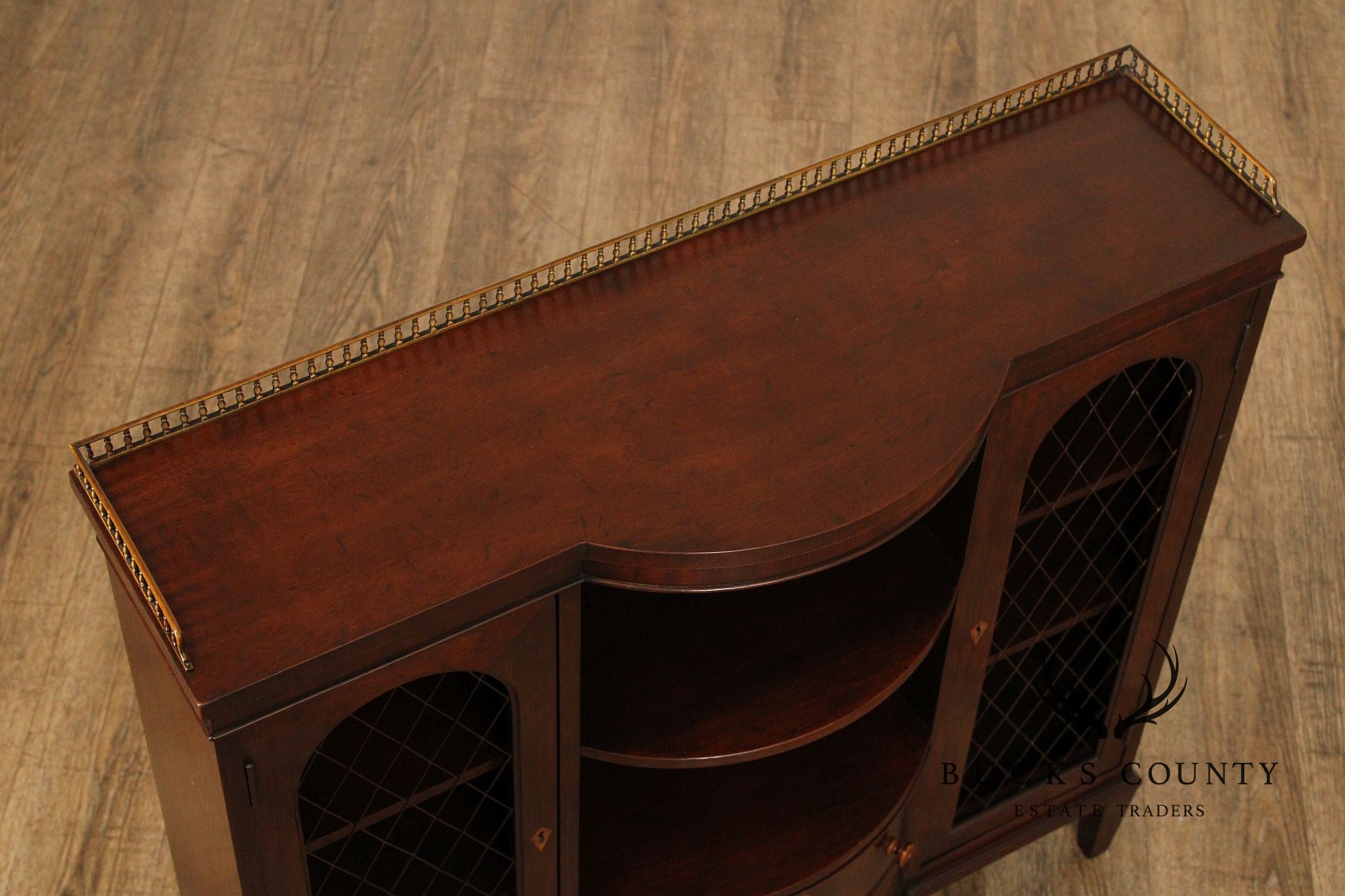 1930'S FEDERAL STYLE MAHOGANY PAIR OF  LOW BOOKCASES