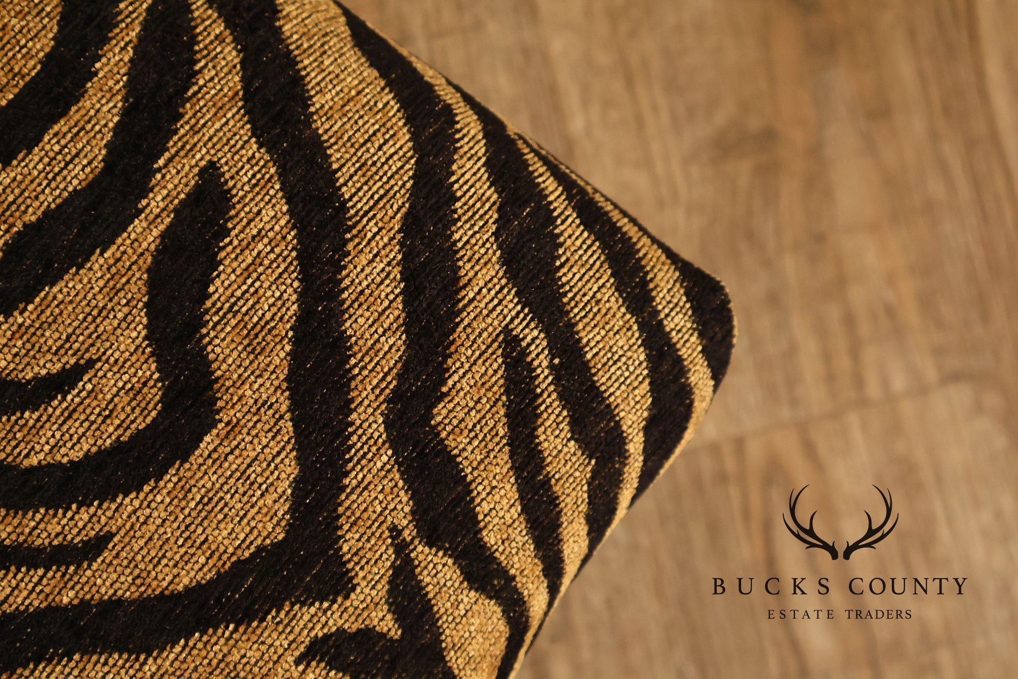 Pair Of Ebonized Klismos Style Accent Chairs With Zebra Upholstery